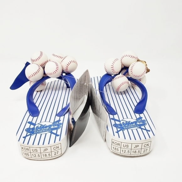 BUBBLEFLOP Baseball flip flop sandal NWT - Picture 6 of 7